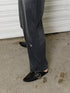 CURVED SEAM DENIM PT / GRAY / Y243-31082